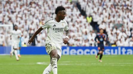 Vinicius, durante el Real Madrid-Celta de la última jornada disputada. Foto: EFE