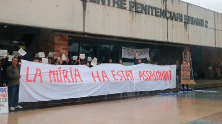 Imagen de una protesta de funcionarios de prisiones por la muerte de la cocinera en Tarragona. Foto: ACN