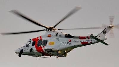 Imagen del helicóptero de Salvamento Marítimo. FOTO: Cedida