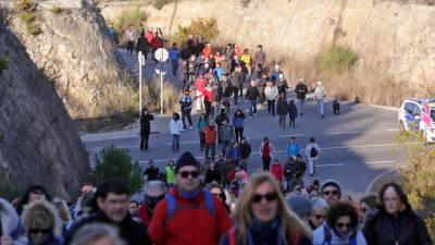Imagen de la caminata que se organizó para protestar contra la el proyecto de la Budellera. Foto: Lluís Milián