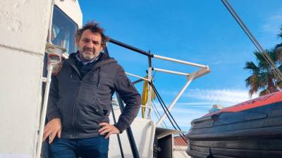 El socorrista y activista Òscar Camps, en el barco de Open Arms que ha estado en el Port de Tarragona estos días. Foto: Jan Magarolas Guinovart