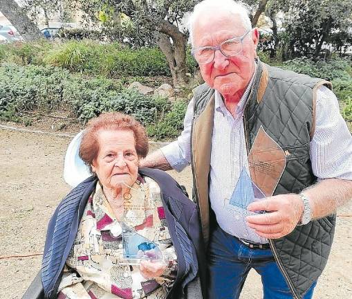 Adela Martín i Alfonso Pineda, els homenatjats. Foto: cedida