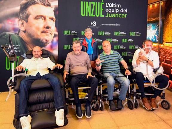 Jordi Sabaté, Juan Carlos Unzué, Carina (de pie), Siscu Morell e Idelfonso Oliveras. Foto: Marc Libiano