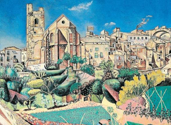 $!Detalle de la obra ‘Poble i església de Mont-roig (1919)’ de Joan Miró. Foto: FJM