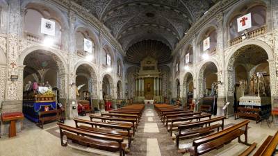 La iglesia de Sant Agustí, ubicada en la Rambla Vella, es uno de los puntos de referencia de la Setmana Santa tarraconense. Foto: Pere Ferré