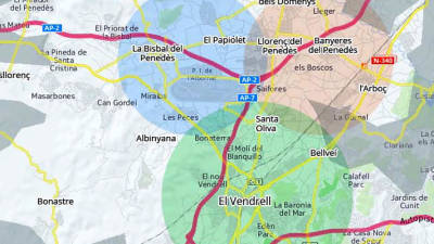 La ubicación del Baix Penedès en un nudo de comunicaciones.