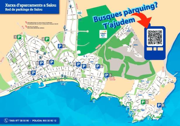 La Policia Local de Salou informa de la xarxa d’aparcaments existents al municipi