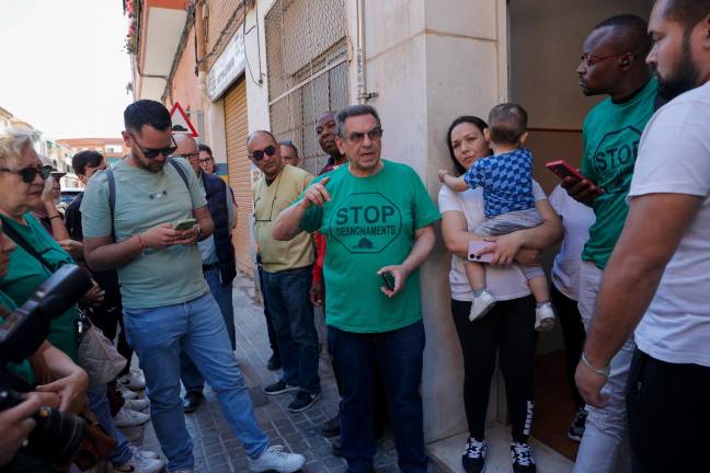 Un desahucio suspendido recientemente en Valencia. Foto: EFE