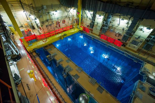 $!La piscina con boro donde se encuentran las barras de combustible radioactivo. FOTO: ANAV