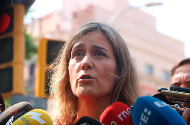 Jessica Albiach, durante la manifestación del 1 de Mayo. Foto: ACN