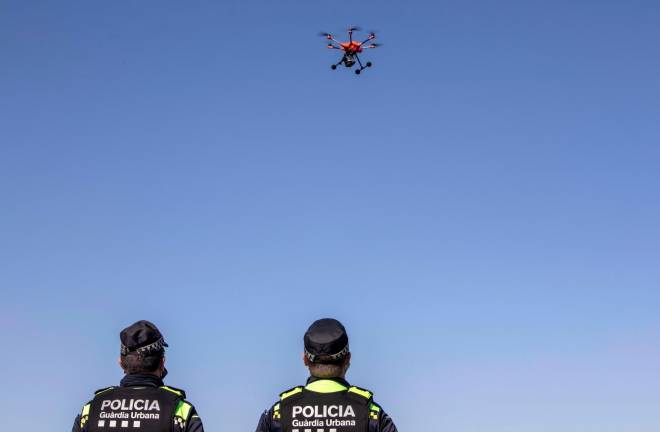 El dron facilitará la tarea de la Guàrdia Urbana durante la Cabalgata en Tarragona. Foto: Cedida