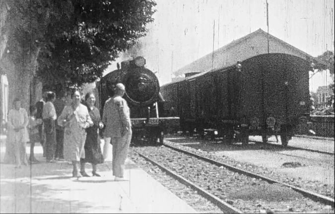 La estación de tren en 1929. Actualmente está desmantelada. Foto: cedida