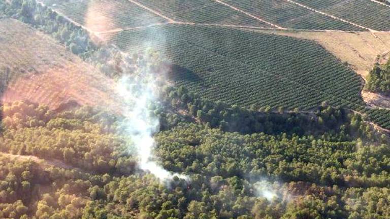 Imagen del incendio del pasado domingo. FOTO: Bombers