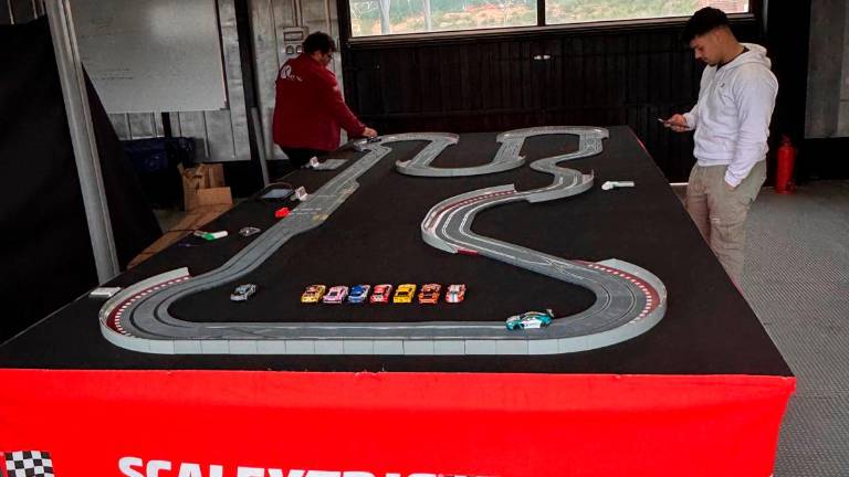 El circuito en formato Scalextric. Foto: cedida