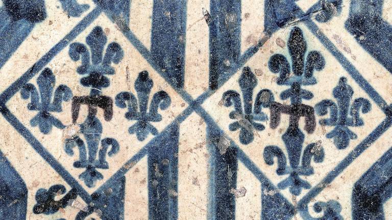Rajola heràldica de Margarida de Prades, principis s. XV. foto: cedida