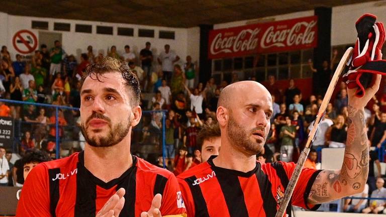 Joan Salvat y Raül Marín, jugadores del Reus. foto: alba mariné