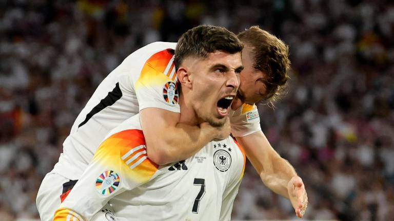 Kai Havertz celebra el tanto de penalti conseguido con Alemania ante Escocia. foto: efe
