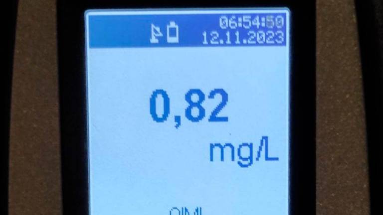 El etilómetro más preciso dio esta tasa tras la segunda prueba de alcoholemia. Foto: Guàrdia Urbana de Reus