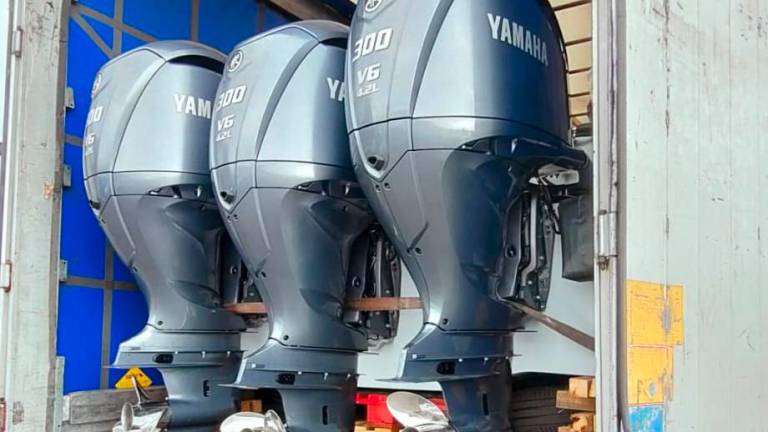 Los tres potentes motores. Foto: Guardia Civil