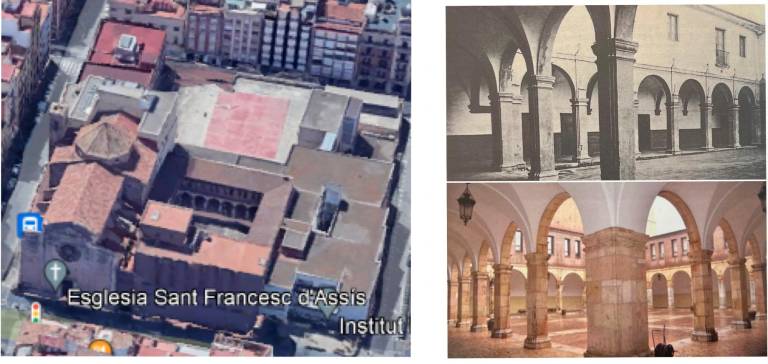 Església de St. Francesc a Tarragona i claustre de l’antic institut per on han passat milers de tarragonins.