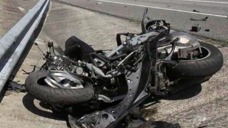 Una motocicleta accidentada em una imagen de archivo. Foto: Efe