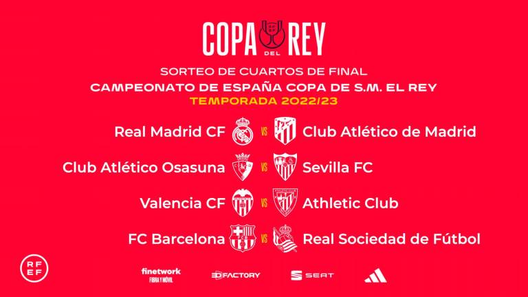Real Madrid- Atlético Madrid y Barça-Real Sociedad, en Copa del Rey