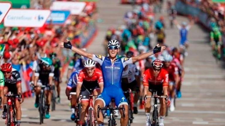 Matteo Trentin se impuso en el último final de la Vuelta a España en Tarragona, en 2017, en l’Anella. foto: dt