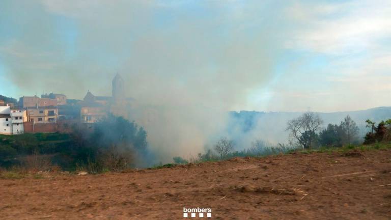 El incendio de Picamoixons. Foto: Bombers de la Generalitat