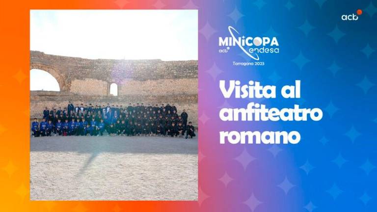 Los participantes de la Minicopa en el Anfiteatro de Tarragona. Foto: ACB