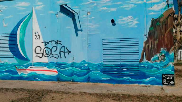 $!Ponen cara y denuncian a ‘SOSA’ el grafitero más buscado de Cunit