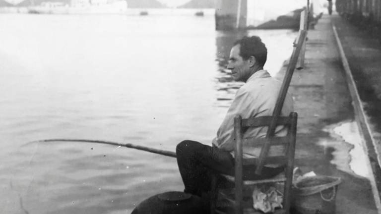 Gerard Chinchilla va ser també un gran aficionat a la pesca de canya. foto: Arxiu Ramon Segú Chinchilla