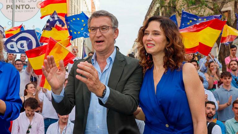 Alberto Núñez Feijóo e Isabel Díaz Ayuso. Foto: EFE