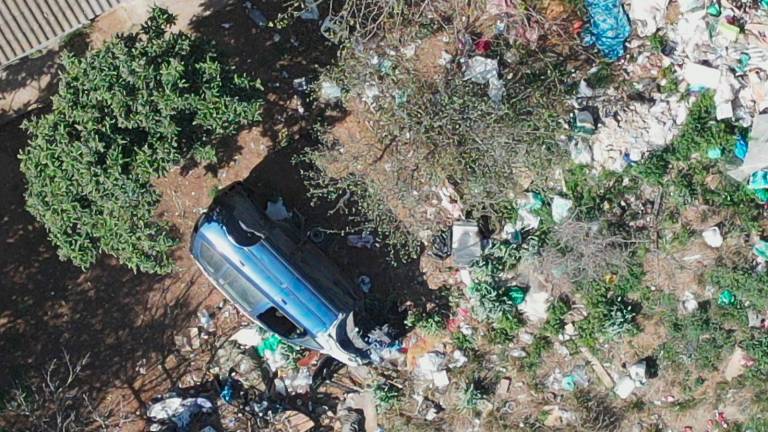 La imagen aérea de la finca refleja el abandono y la acumulación de basuras. FOTO: Policía Local