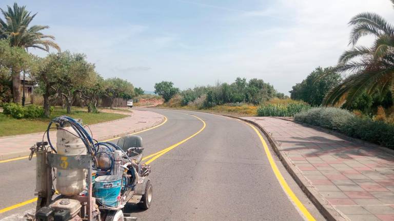 Les obres a la T-3116, circumval·lació de Botarell. Foto: cedida