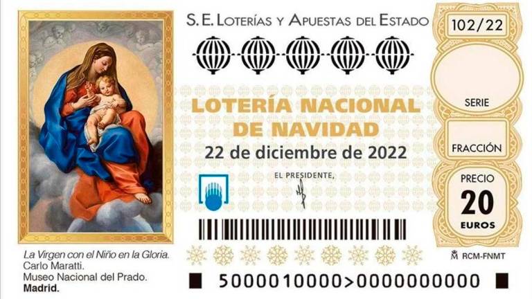 Un décimo de lotería de Navidad.