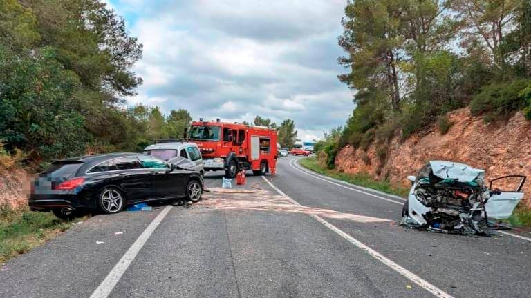 Imagen del accidente regisrado el martes en Alcover. Foto: DT