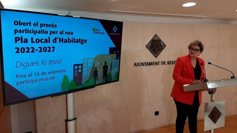 Reus llama a la participación ciudadana para el Pla Local d’Habitatge