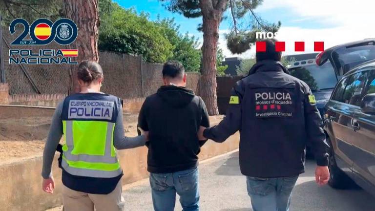 La detención de un miembro del cártel de Sinaloa por parte de la Policía Nacional y de los Mossos d’Esquadra. Foto: Ministerio del Interior