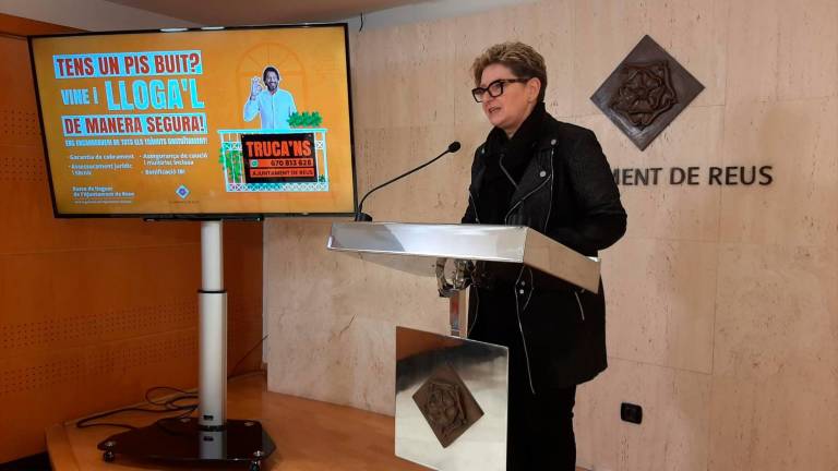 La roda de premsa de la Borsa de Lloguer del dijous 15 de desembre. Foto: Ajuntament de Reus