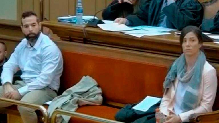 Albert López y Rosa Peral en 2020, durante el juicio celebrado en Barcelona. Foto: cedida
