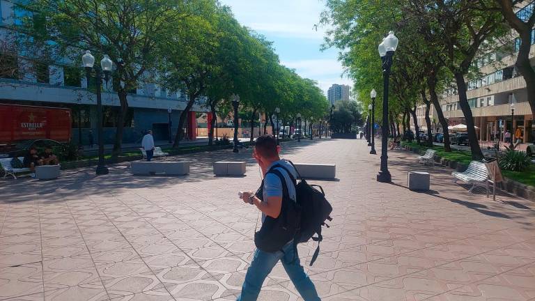 El Ayuntamiento ha recolocado los bolardos protectores de todas las cocas de la Rambla. Foto: J.C.