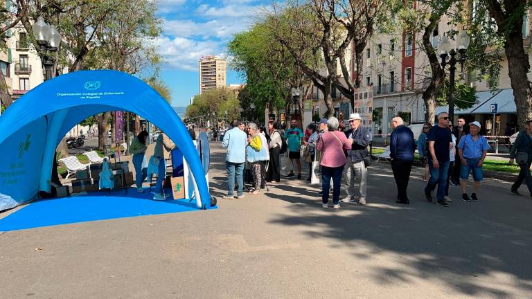 La carpa de CODITA, esta mañana. Foto: Cedida