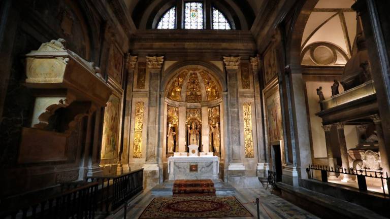 El 1616 l’imatger Benet Baró entallà les escultures dels sants Fructuós, Auguri i Eulogi a la catedral. Foto: Pere Ferré