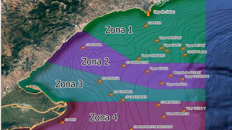 Les costes de l’Ebre guarden les restes de molts vaixells enfonsats. Imatge: cedida Fundació Palarq