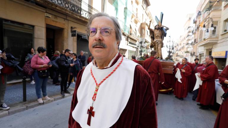 El president de la Germandat de Nostre Pare Jesús de la Passió, Francesc Ferrer. Foto: Pere Ferré
