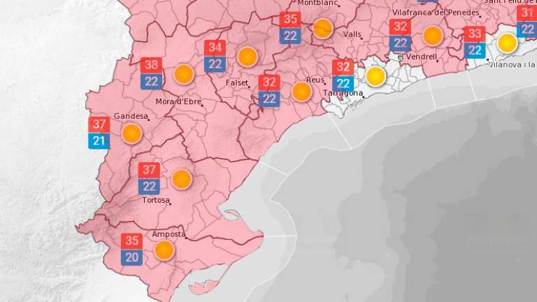 El Temps a Tarragona: Calor extrema a tota la província