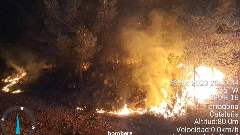 El incendio de Vandellòs. Foto: Bombers de la Generalitat
