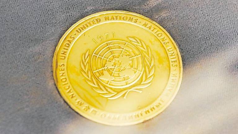 $!La medalla de la Naciones Unidas. foto: PERE FERRE