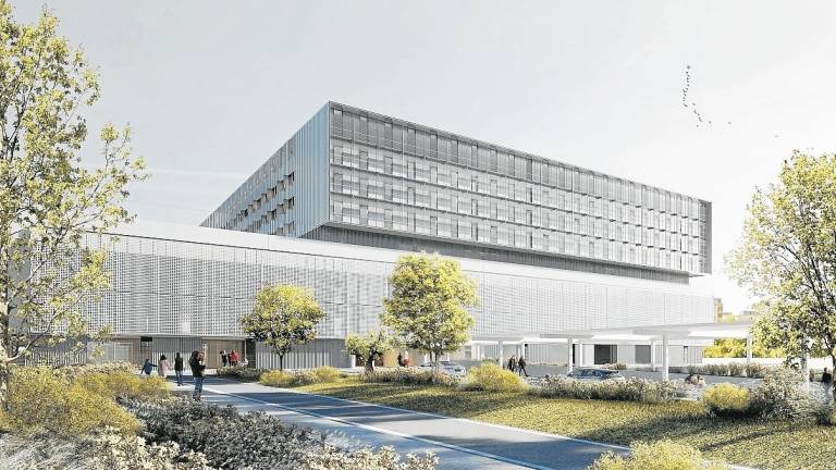 Modelado 3D del futuro edificio del Hospital Joan XXIII de Tarragona. Foto: Cedida