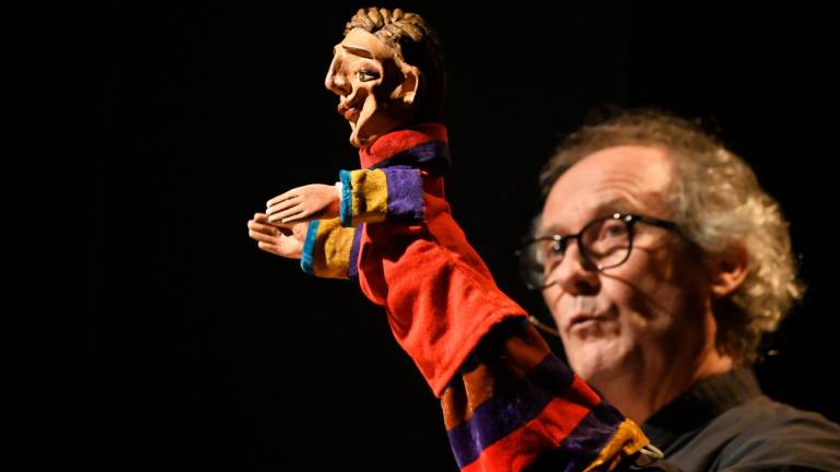 Toni Rumbau presentará el espectáculo-conferencia ‘El Titellaire, l’Ombra i el Doble’, hoy en el Teatre Principal. foto: festivalguant.cat